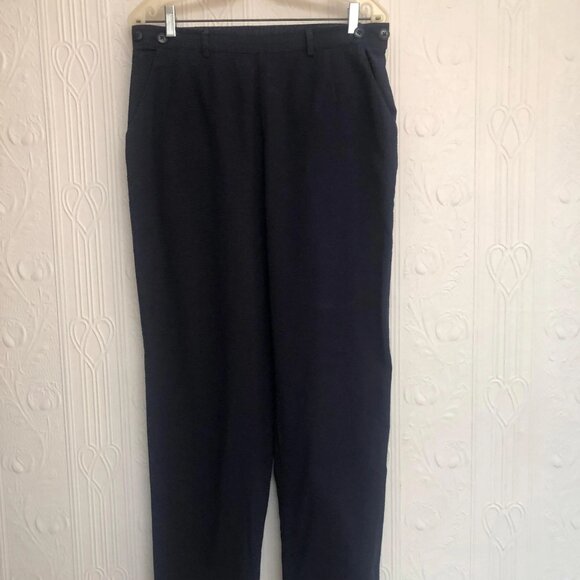 Seasalt Cornwall Seersucker navy pants, like Waterdance pant, 10 Tall - Picture 1 of 3